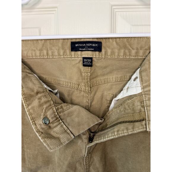 Banana Republic Men’s Vintage Straight Brown Corduroy Pants‎ Size 31 X 30 - Picture 3 of 7